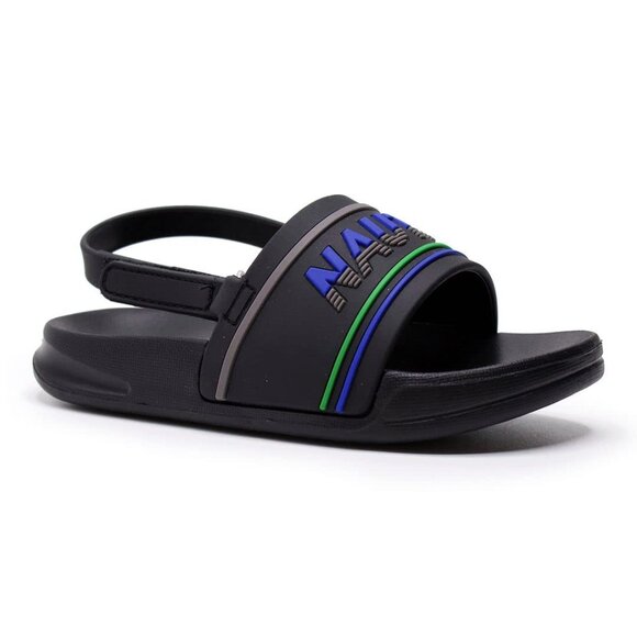 Nautica Boy's Black Slip-On Back Strap Casual Slide Sandal Size US 6 - Picture 1 of 7